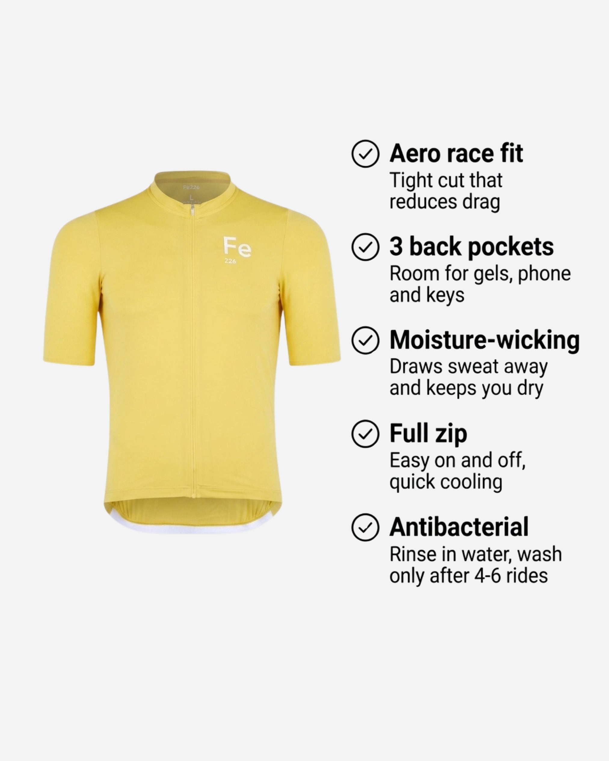 Cycling Jersey Hi Vis Yellow