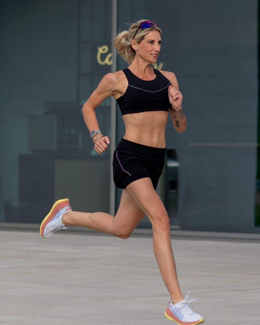 2-in-1 Laufshorts für Damen - Hoher Bund