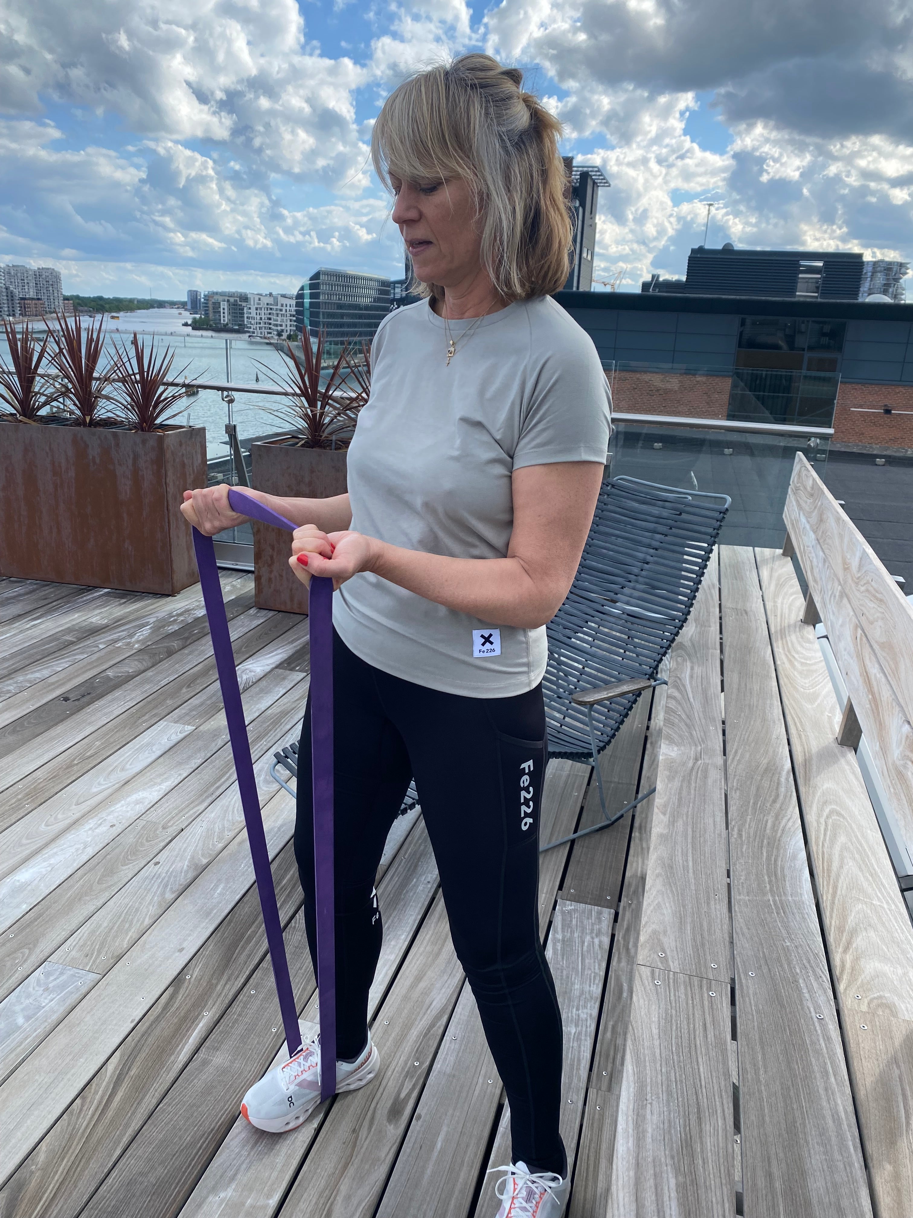 Women Running Shirt, Drizzle Grey