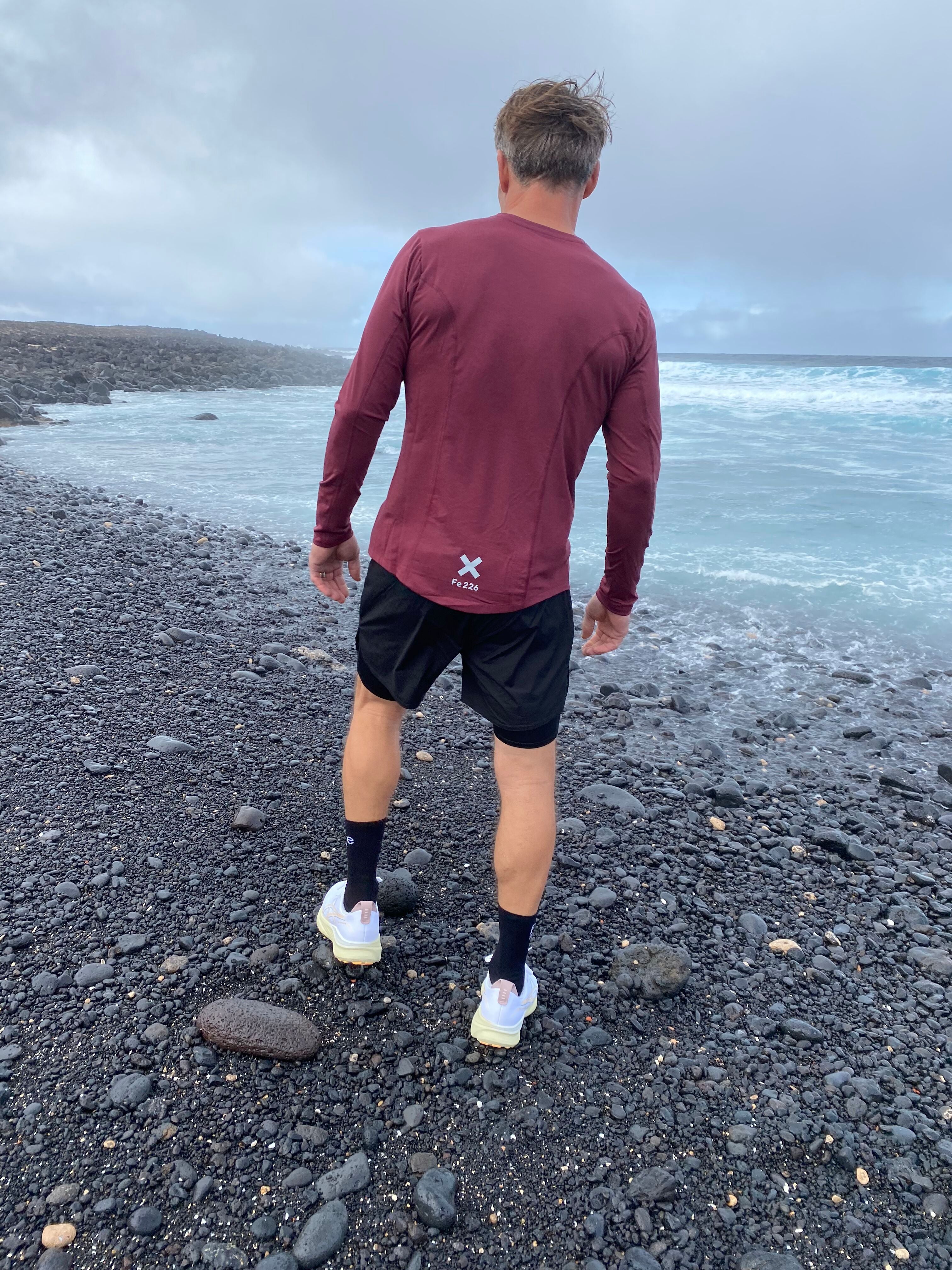 Laufshirt Langarm, Burgund