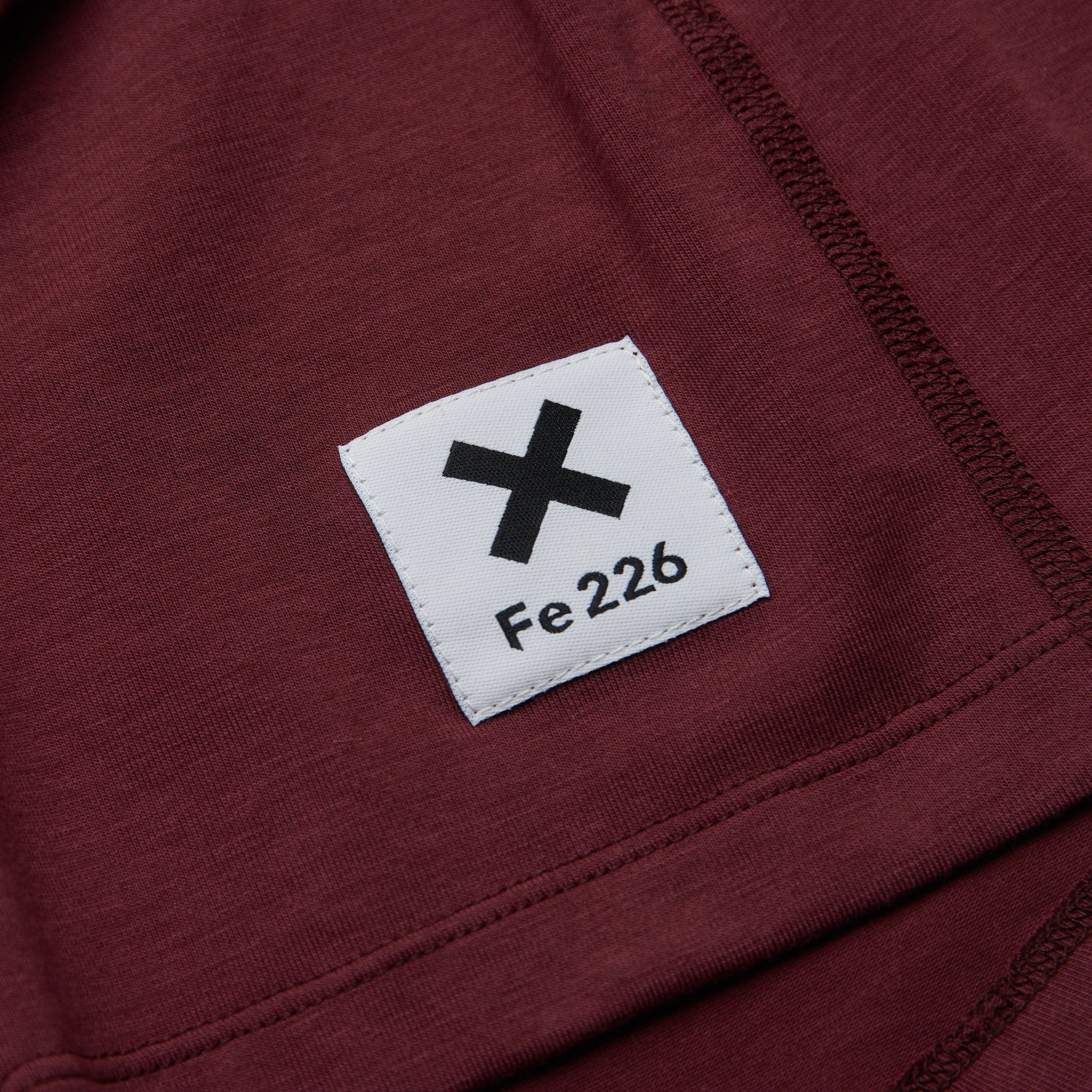 Shirt langærmet Dame, Bordeauxrød