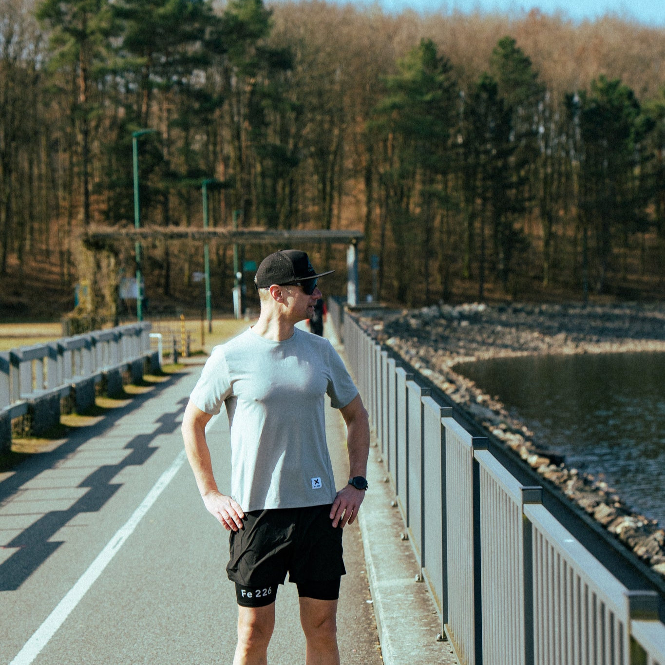 Laufshirt, Nieselgrau - 20% Marathon-Deal