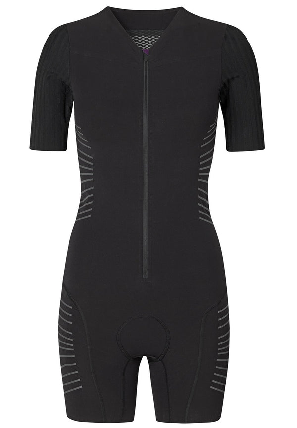 Fe226 AeroForce Womens Triathlon Suit is our best and fastest wind tunnel test winner triathlon and time trial suit. Super fast in the water and on the bike. With ColdBlack