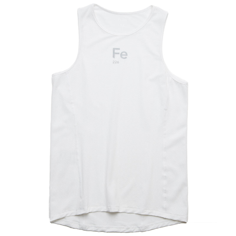 "Experience unmatched performance with THE Fe226 Running Singlet. Its four-panel construction ensures stability during exercise, minimizing chafing and irritation. Crafted from lightweight, fast-drying fabric, this singlet offers optimal ventilation and comfort. Stay cool on hot days with its breathable design, while its insulating effect keeps your core warm as a baselayer under a running jacket or cycling jersey. Built to last with 5-thread stretch overlock seams."