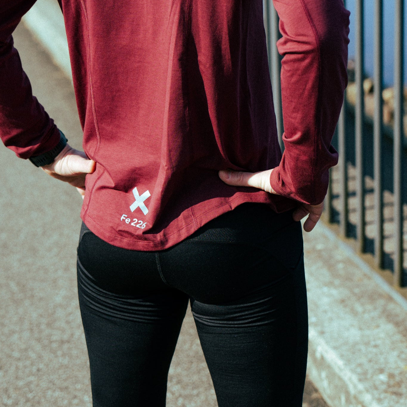 Running Shirts Long Sleeves Burgundy