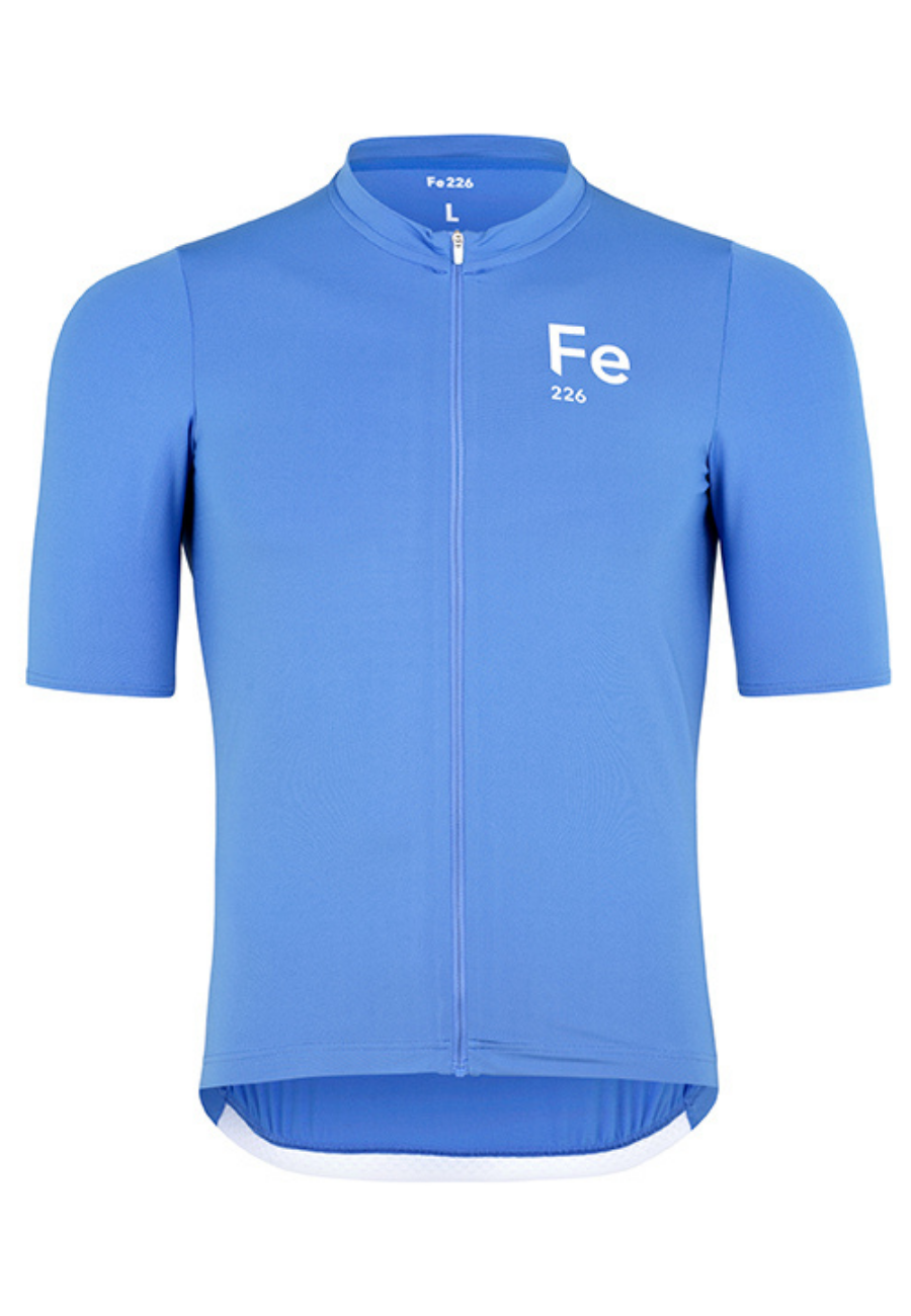 Blue cycling jersey sale