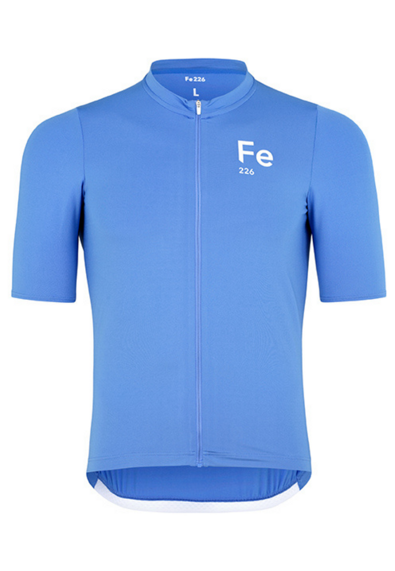 Light blue cycling hot sale jersey