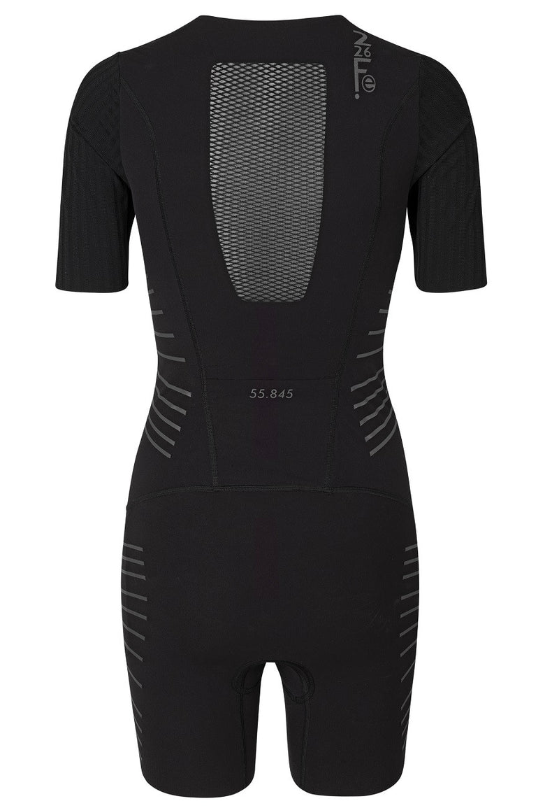 Fe226 AeroForce Women's our best and fastest wind tunnel test winner triathlon and time trial suit. Super fast in the water and on the bike. With ColdBlack