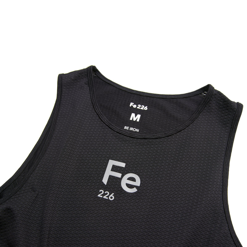 “Experience unparalleled comfort and performance with THE Fe226 Running Singlet. Engineered with Fe226’s unique perfect-fit four-panel construction, this singlet is lightweight, quick-drying, and well-ventilated. Enjoy odor-free high quality with every run.”